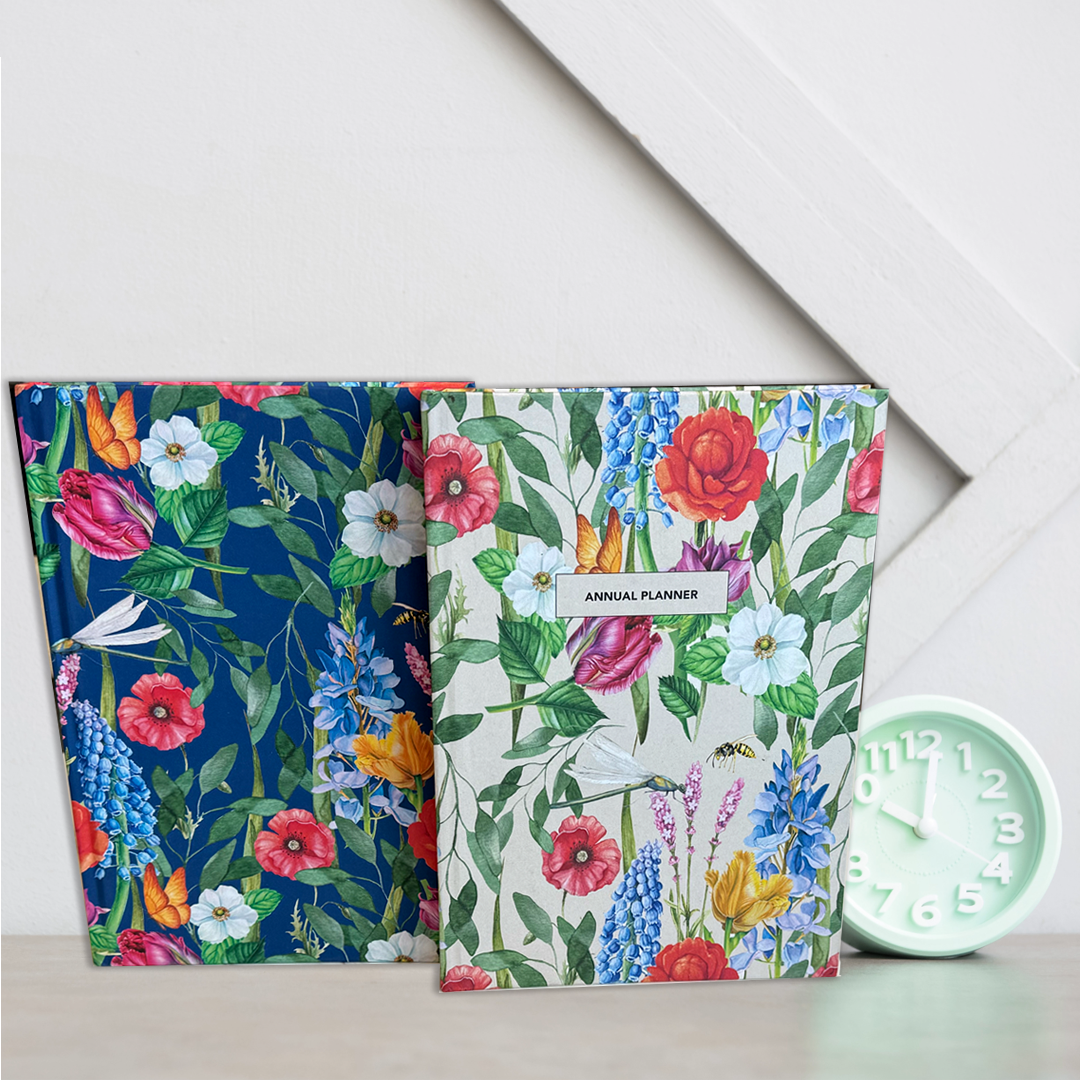 Daily Thoughts Journal - Navy Garden Party