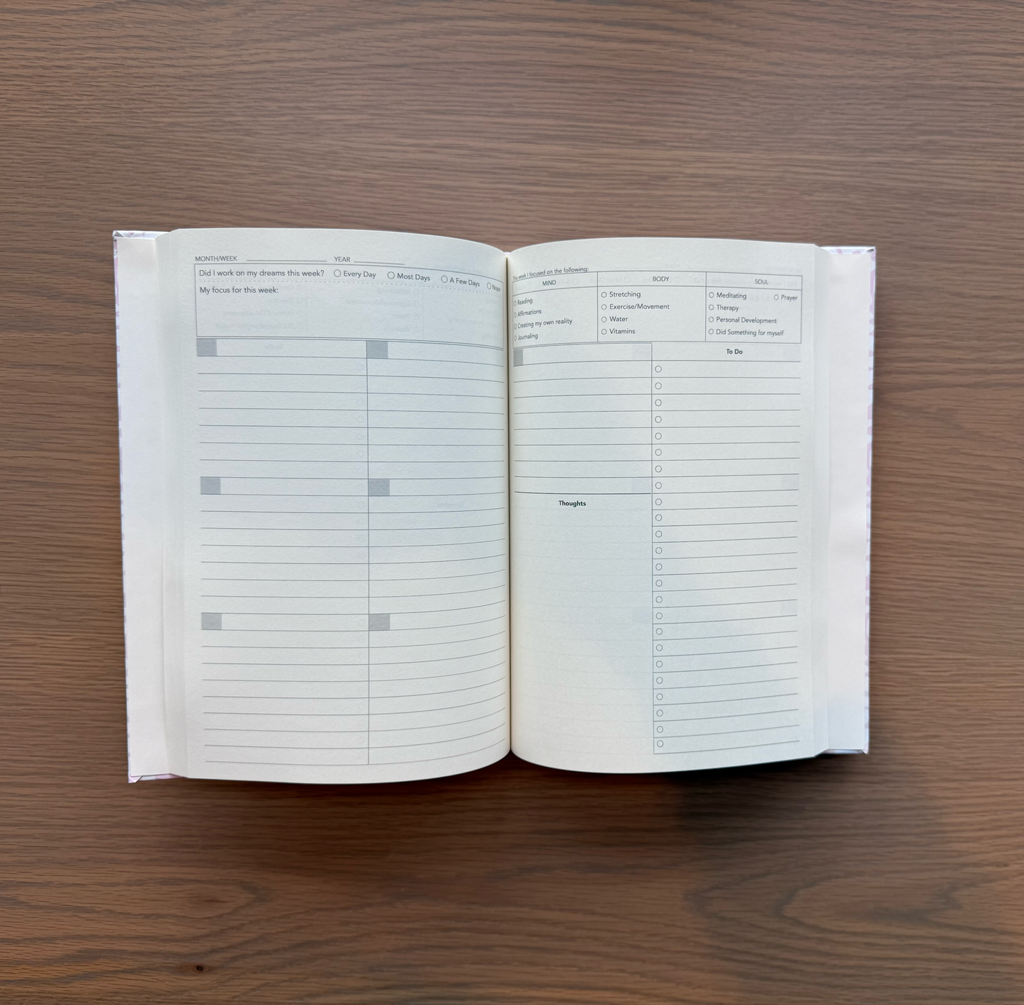 Undated Annual Planner