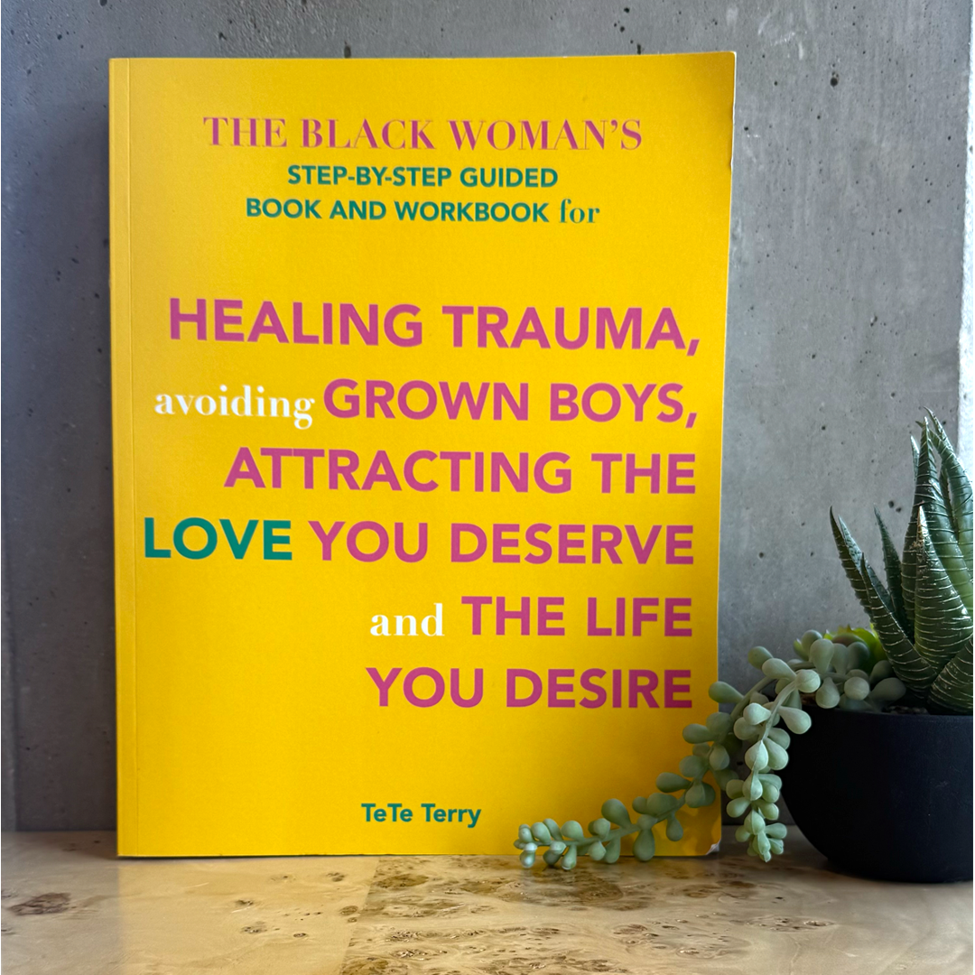 Self Help Book for Black Women titled 'The Black Woman's Step-by-Step Guided Book and Workbook' 