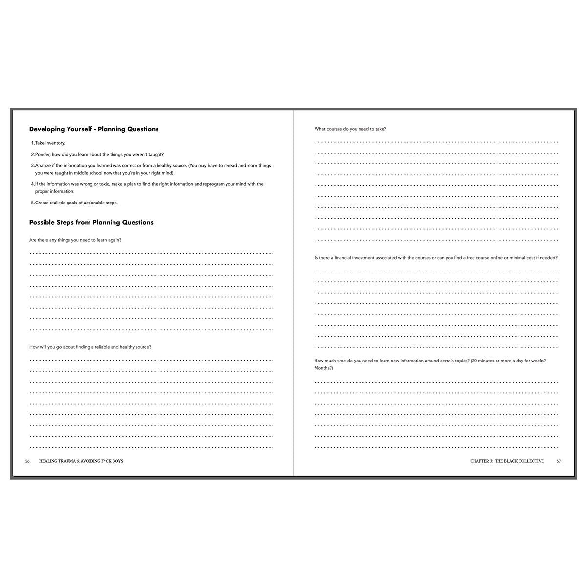 personal development worksheet for black women